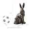Glitzhome® 21.25" MGO Bronze Mom and Baby Rabbit Statue